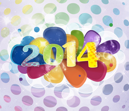 Colorful 2014 New Year Background Images