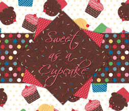 Pink & Brown Cupcake Wallpaper -  Cupcakes & Polkadots Wallpaper Download