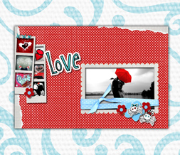 Red Polkadotted Love Wallpaper  - Cute Hearts Wallpaper