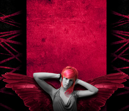 Pink Angel Wallpaper - Hot Pink Haired Girl with Wings Background