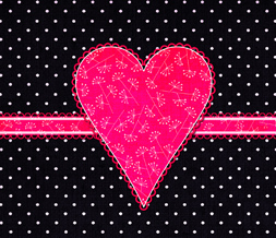 Hot Pink & Black Wallpaper with Heart - Hot Pink Heart Wallpaper Download