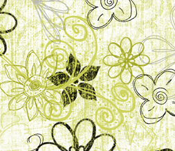Lime Green & Black Flowers Wallpaper - Black & Green Wallpaper Image