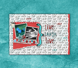 Red & Blue Live, Laugh, Love Wallpaper - Unique Quote Background