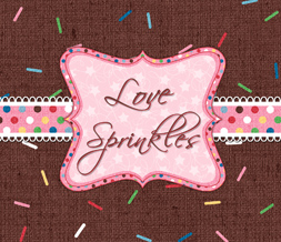 Brown & Pink Sprinkles Wallpaper - Cute Love Wallpaper Image