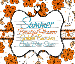 Summer Quote Wallpaper - Orange Flower Wallpaper Image