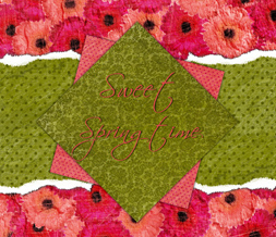 Sweet Springtime Quote Wallpaper - Polkadot Flower Background Image