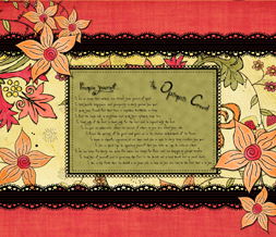 Optimists Creed Wallpaper - Flowery Wallpaper with Quote