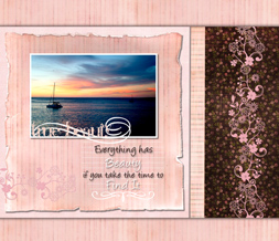 True Beauty Quote Wallpaper - Brown & Pink Scenic Wallpaper Download