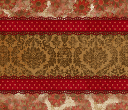 Brown & Red Vintage Wallpaper - Flower Polkadot Wallpaper Download