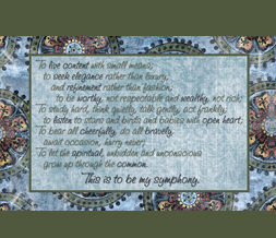 Celtic Style Wallpaper with Quote - Blue & Green Vintage Background