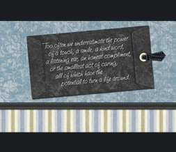 Vintage Wallpaper with Inspirational Quote - Blue & Gray Wallpaper Download Preview
