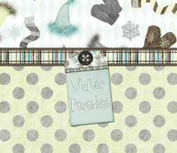 Gray & Yellow Winter Paradise Wallpaper - Pretty Winter Paradise Background Preview