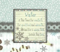 Winter Quote Wallpaper - Blue & Yellow Winter Wallpaper iwth Snow Preview
