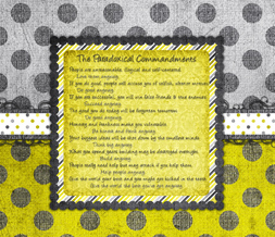 Yellow & Gray Polkadot Wallpaper - Paradoxical Commandments Wallpaper