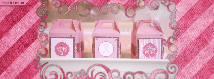 Swirly Breast Cancer Awareness Facebook Cover - Breast Cancer Month Images