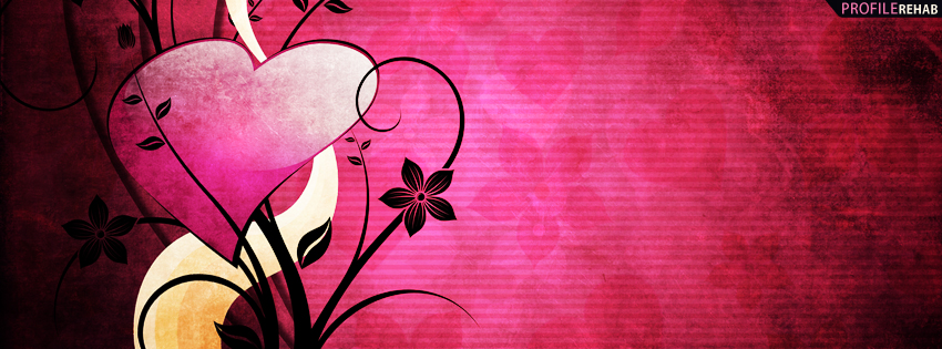 Black & Red Hearts Timeline Cover