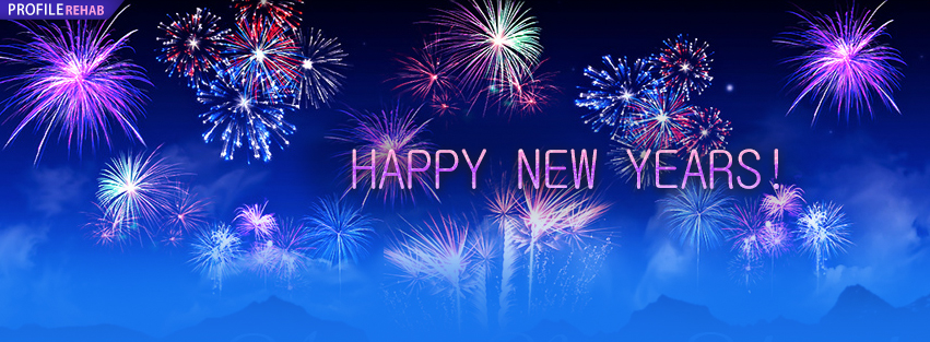 Happy New Years Fireworks Facebook Cover