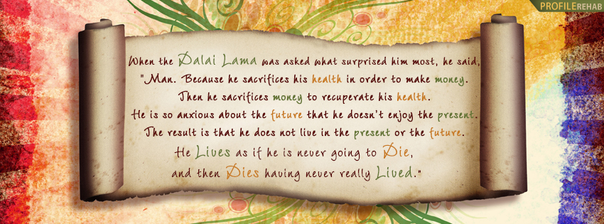 Dalai Lama Quote Facebook Cover