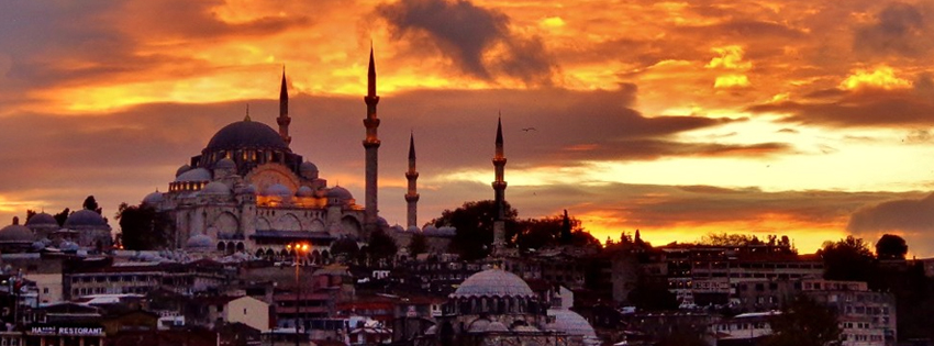 Scenic Istanbul Sunset Facebook Cover