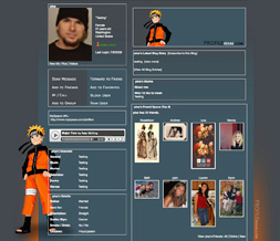 Gray & Blue Naruto Layout