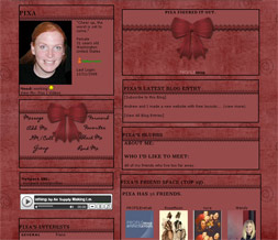 Maroon Swirls Layout