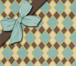 Blue & Brown Diamonds Layout