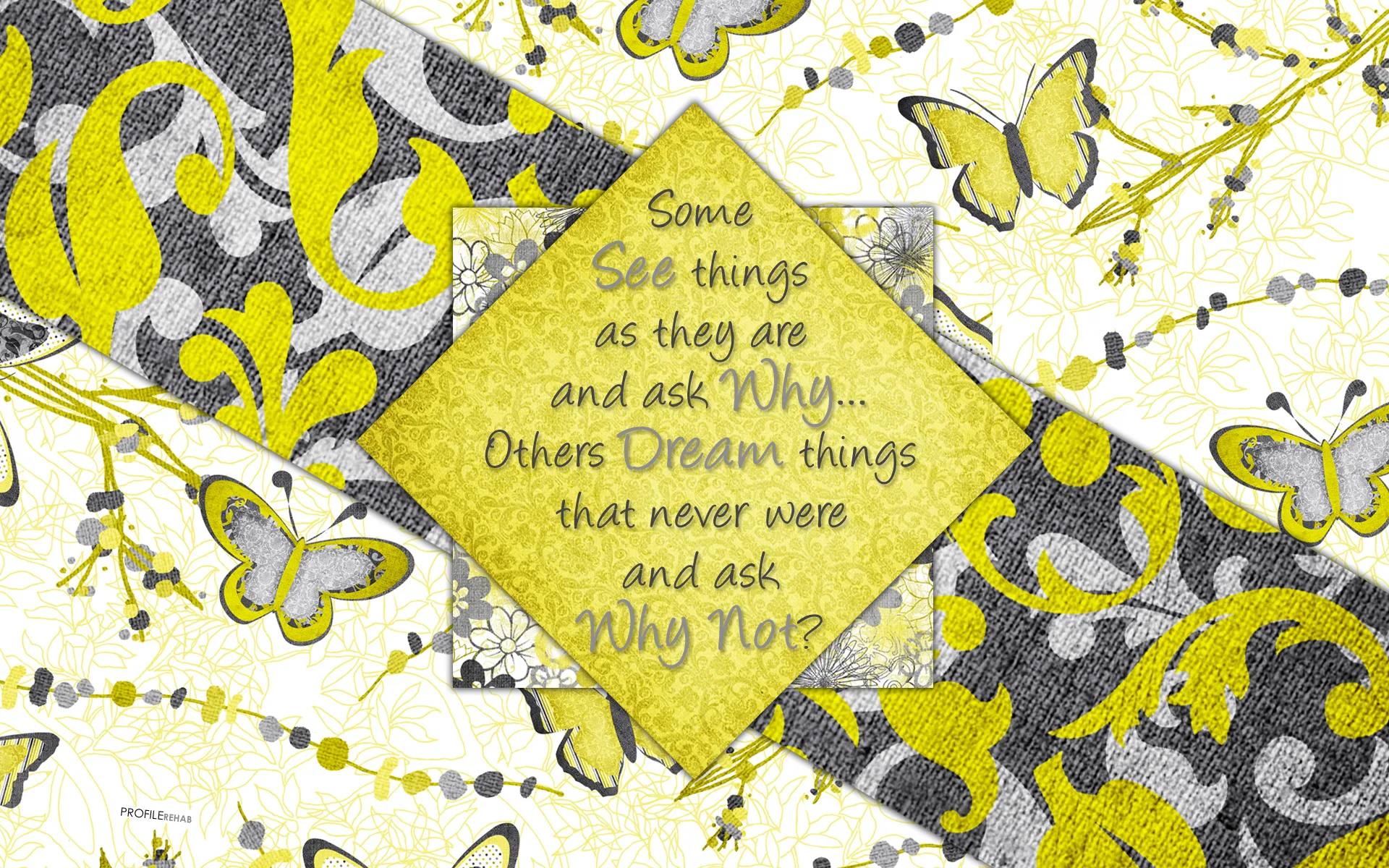 Pretty Butterfly Wallpaper - Gray & Yellow Butterfly Background Wallpaper