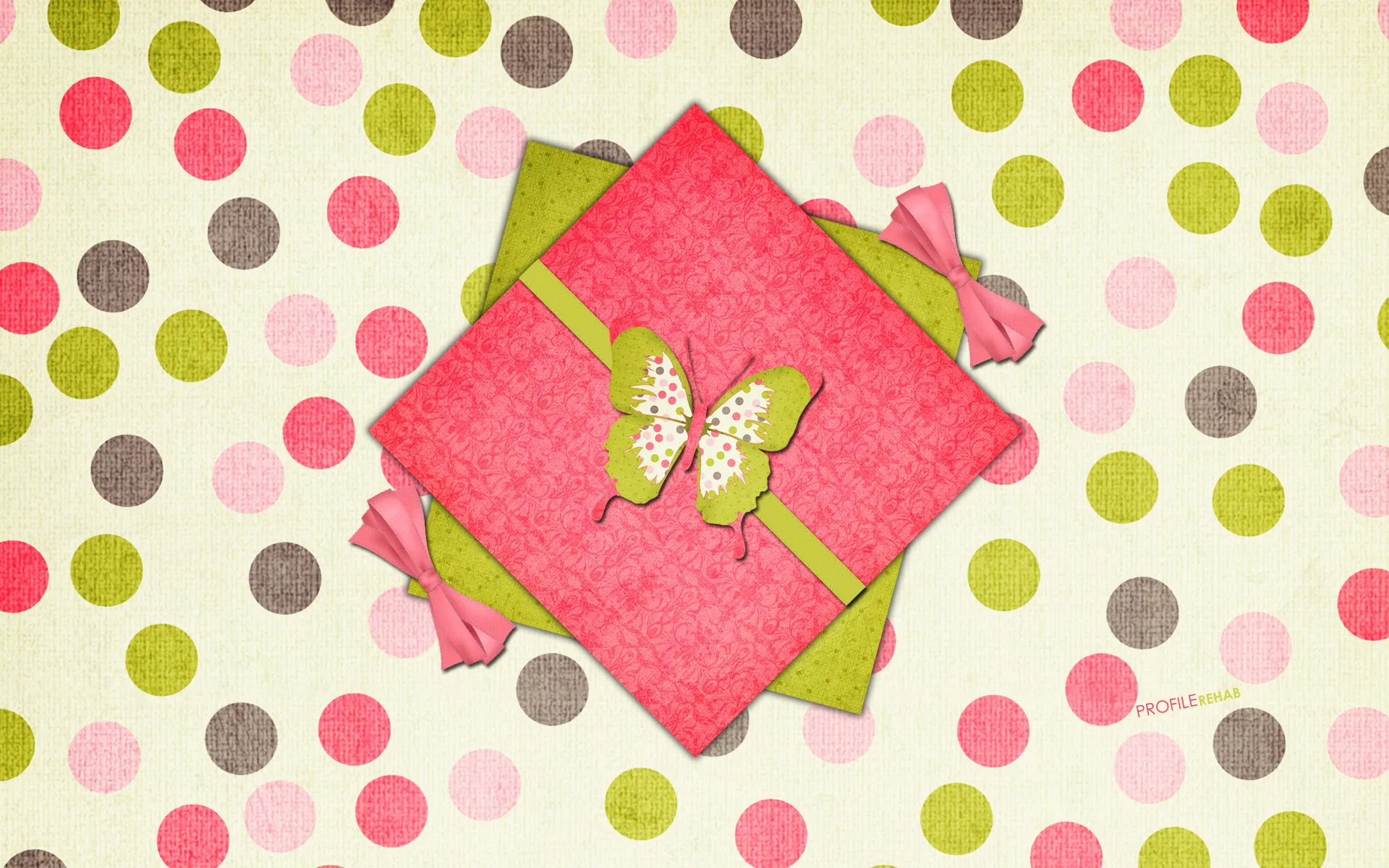 Polkadot Butterfly Wallpaper