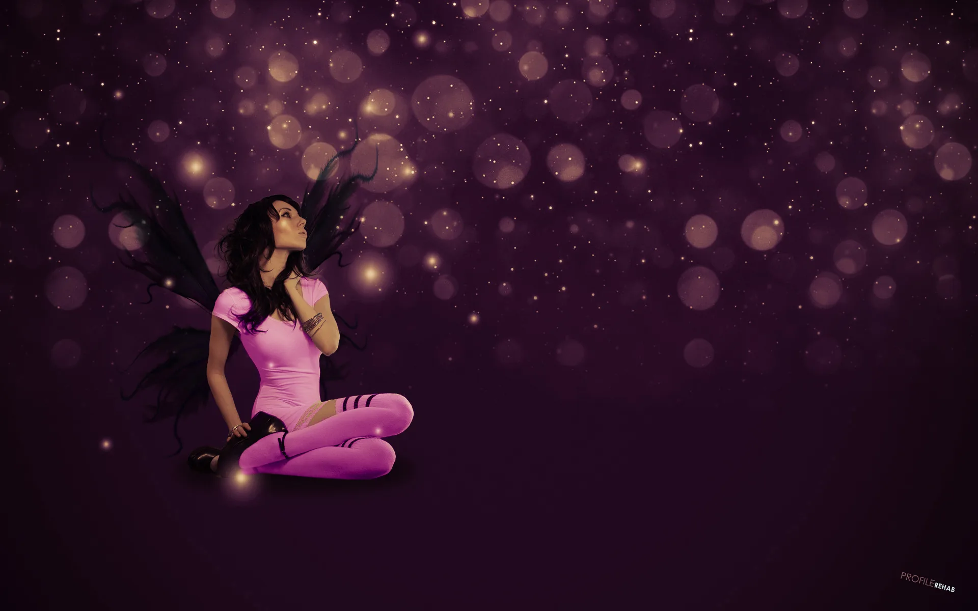 Purple Fairy Wallpaper - Faerie Fantasy Background Image