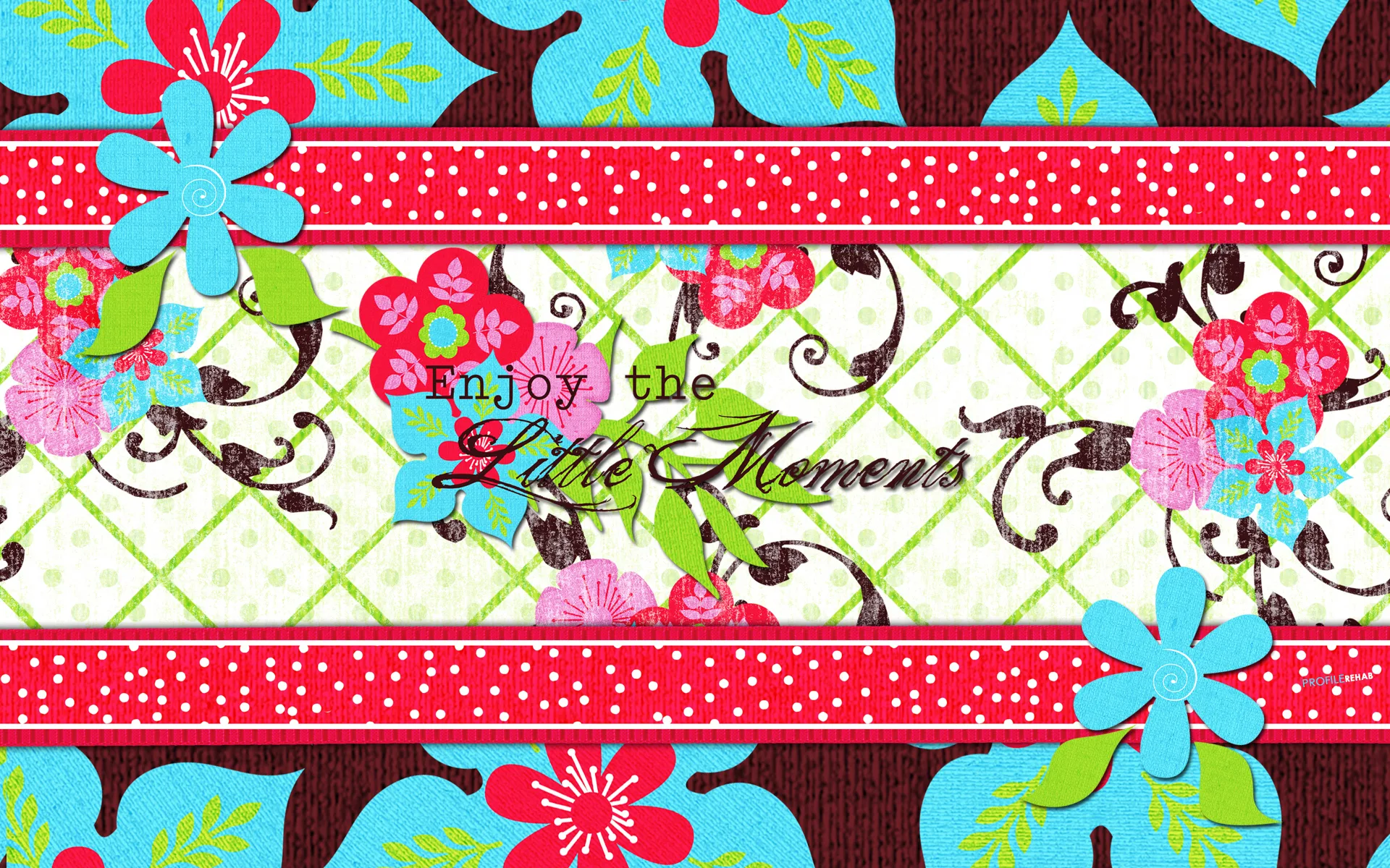 Flowery Quote Wallpaper