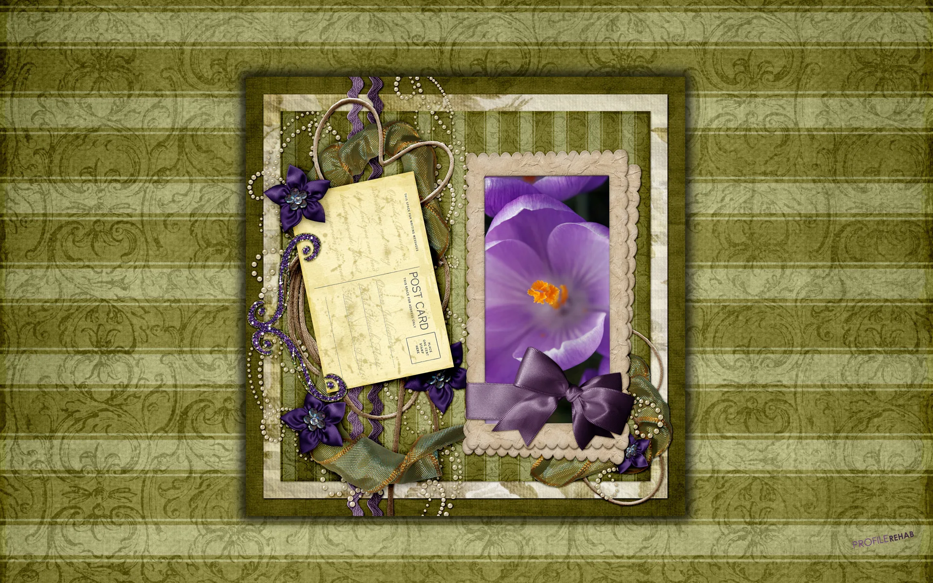 Purple & Green Wallpaper