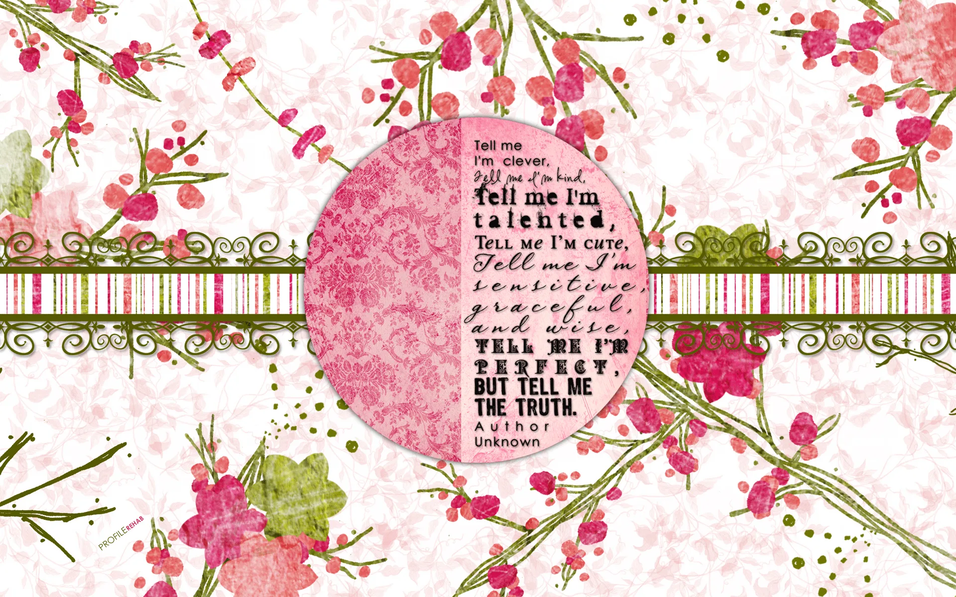 Flowery Quote Wallpaper