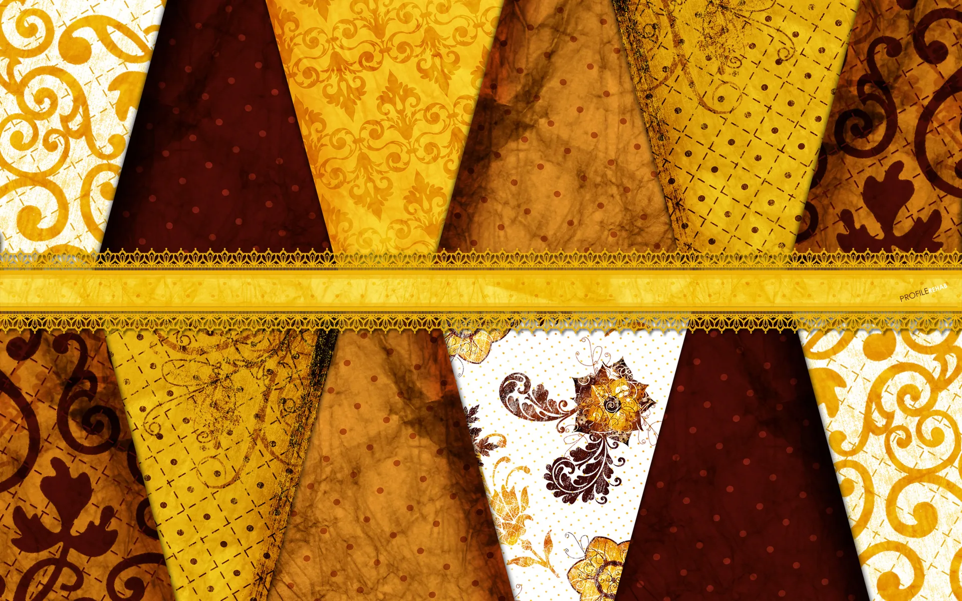Gold Vintage Wallpaper