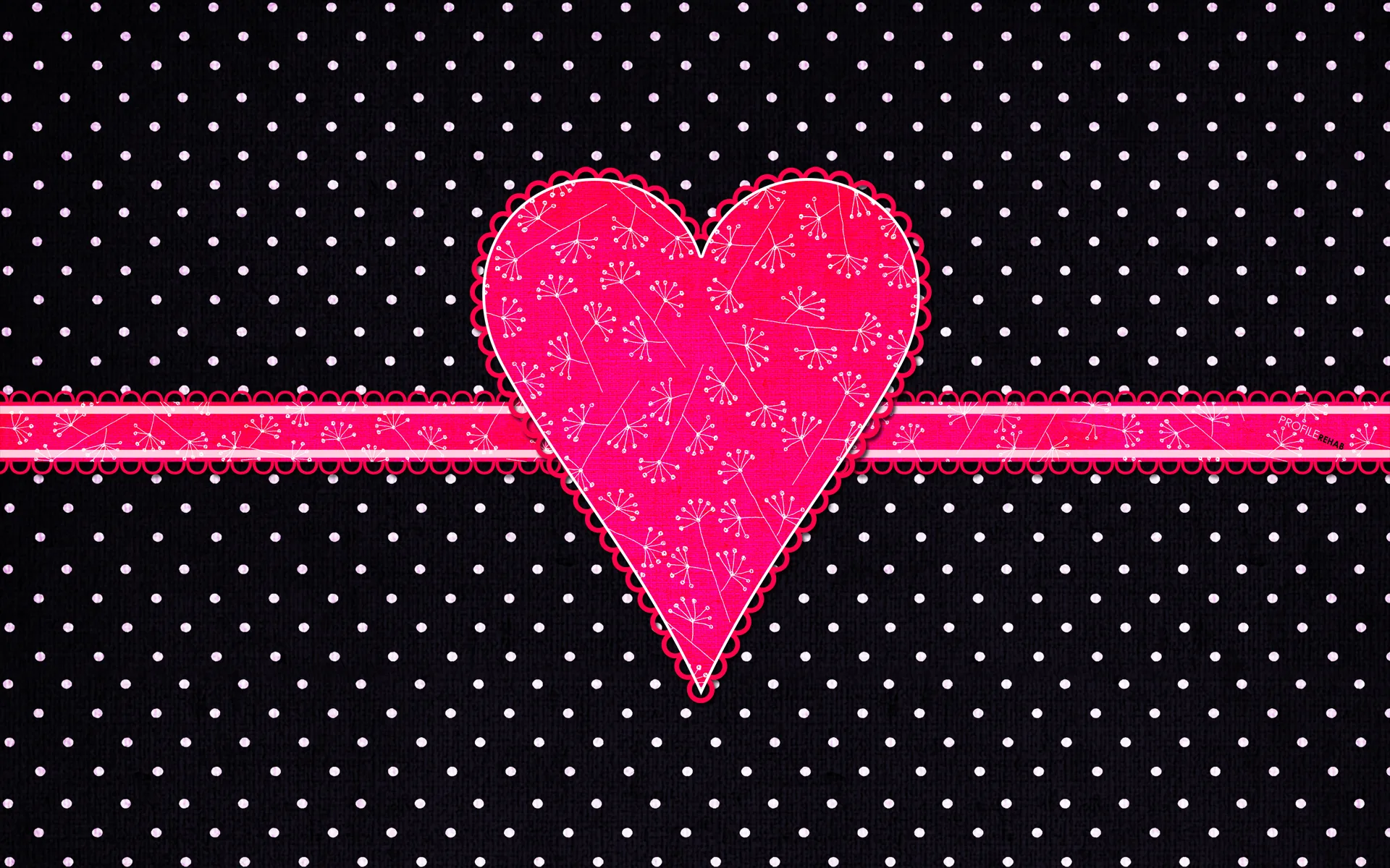 Hot Pink Heart Wallpaper
