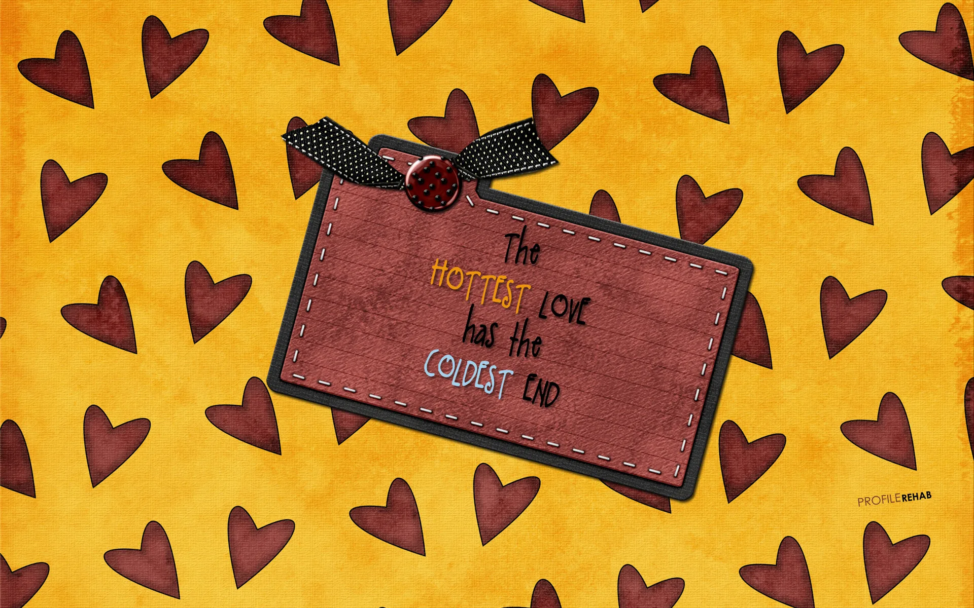Red Yellow Hearts Wallpaper