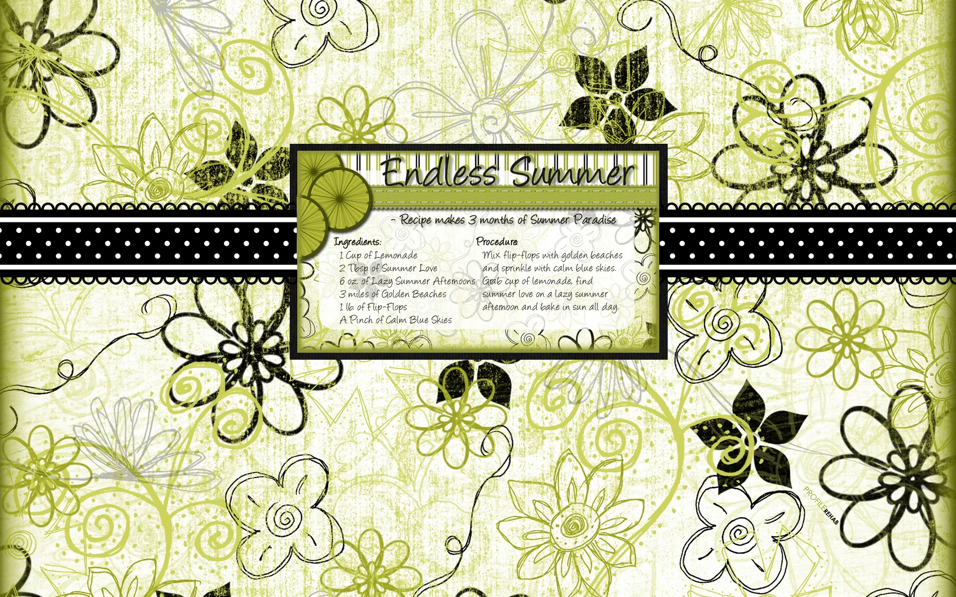 Lime Flowers Wallpaper