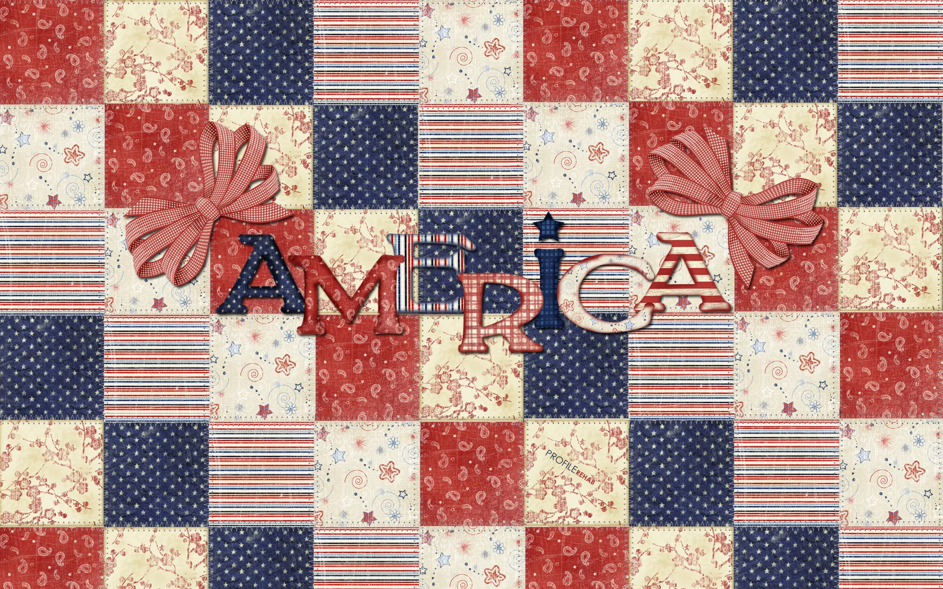 Patriotic Quilt Wallpaper
