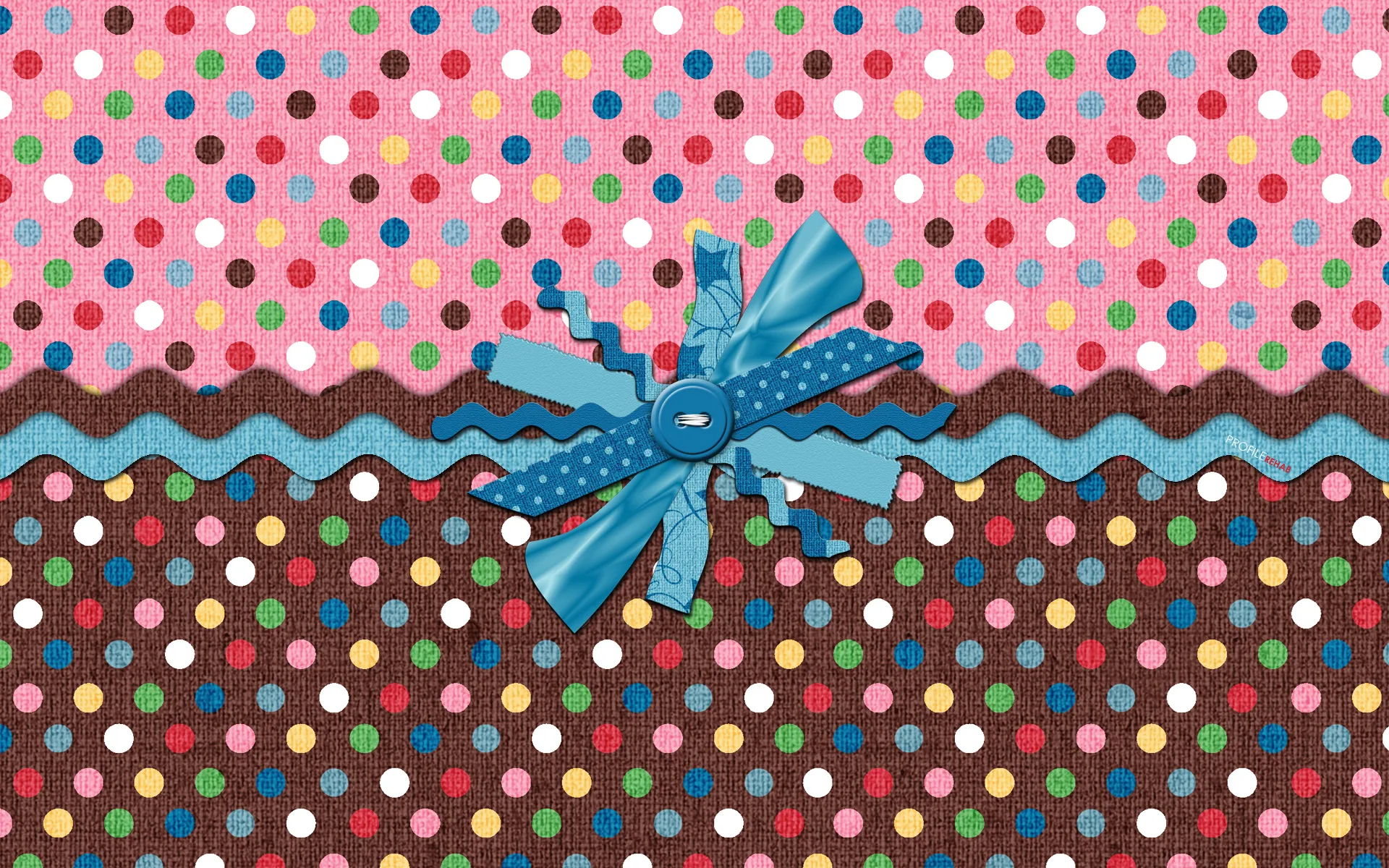 Multicolor Polkadot Wallpaper