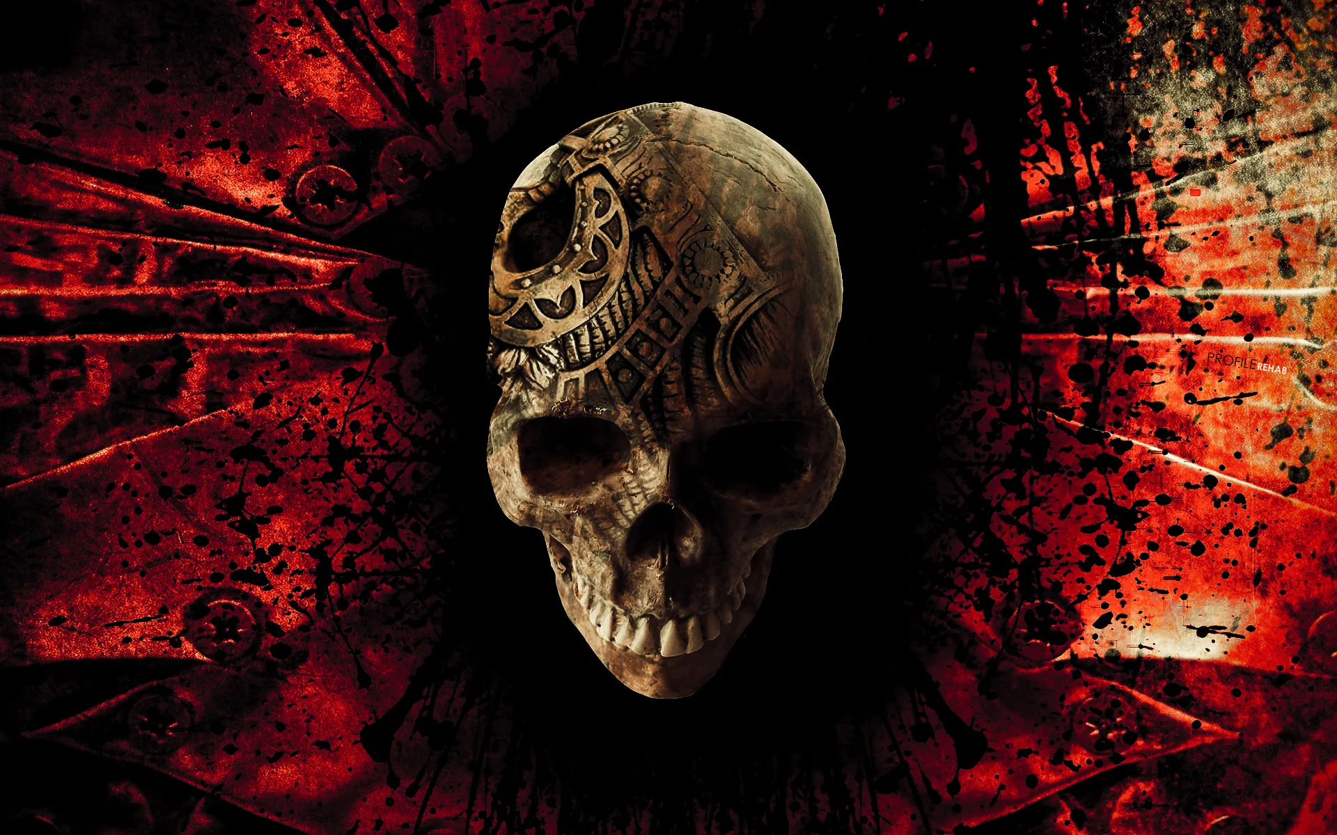 Grunge Skull Wallpaper
