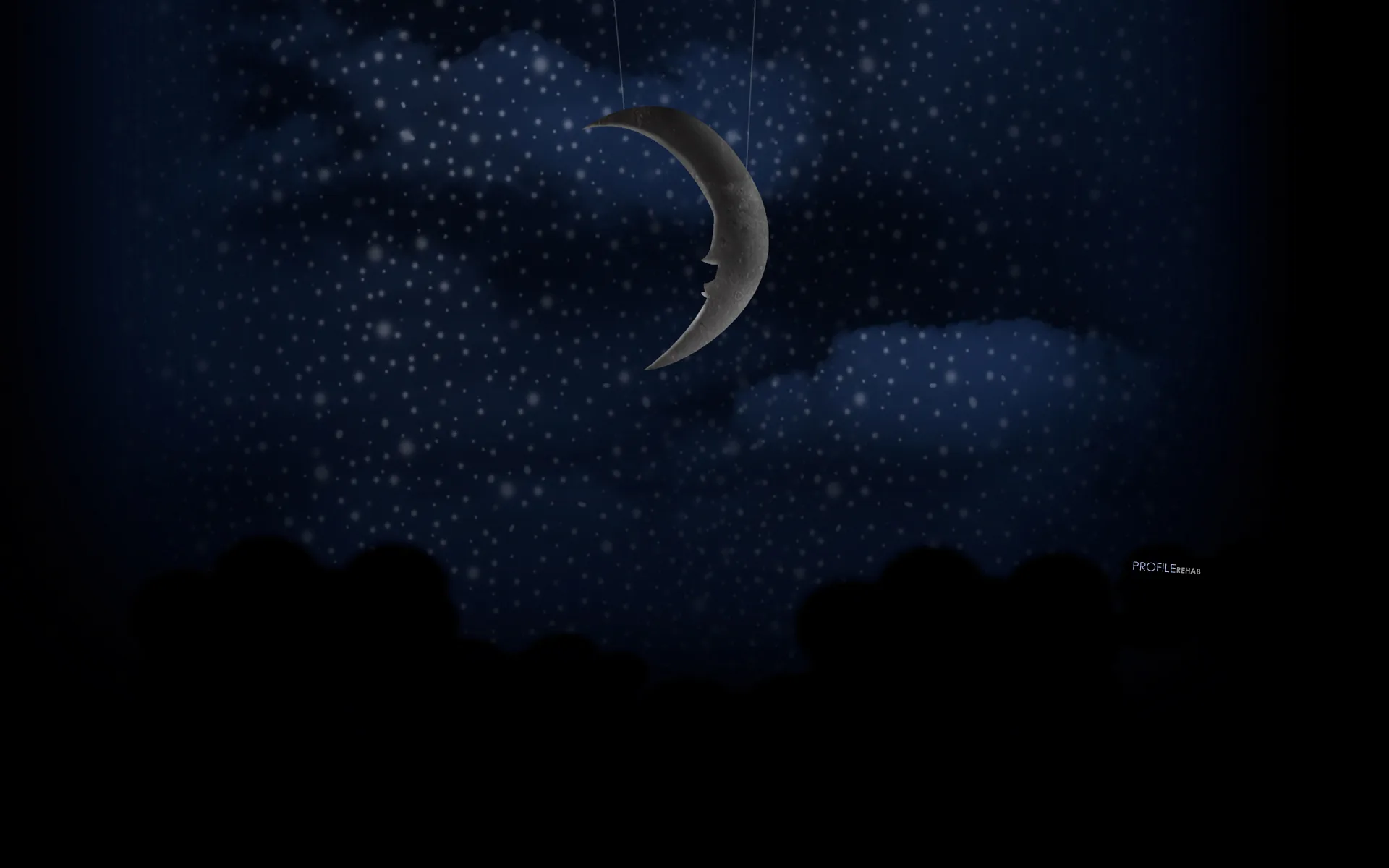 Cool Moon & Stars Wallpaper - Artistic Moon Wallpaper
