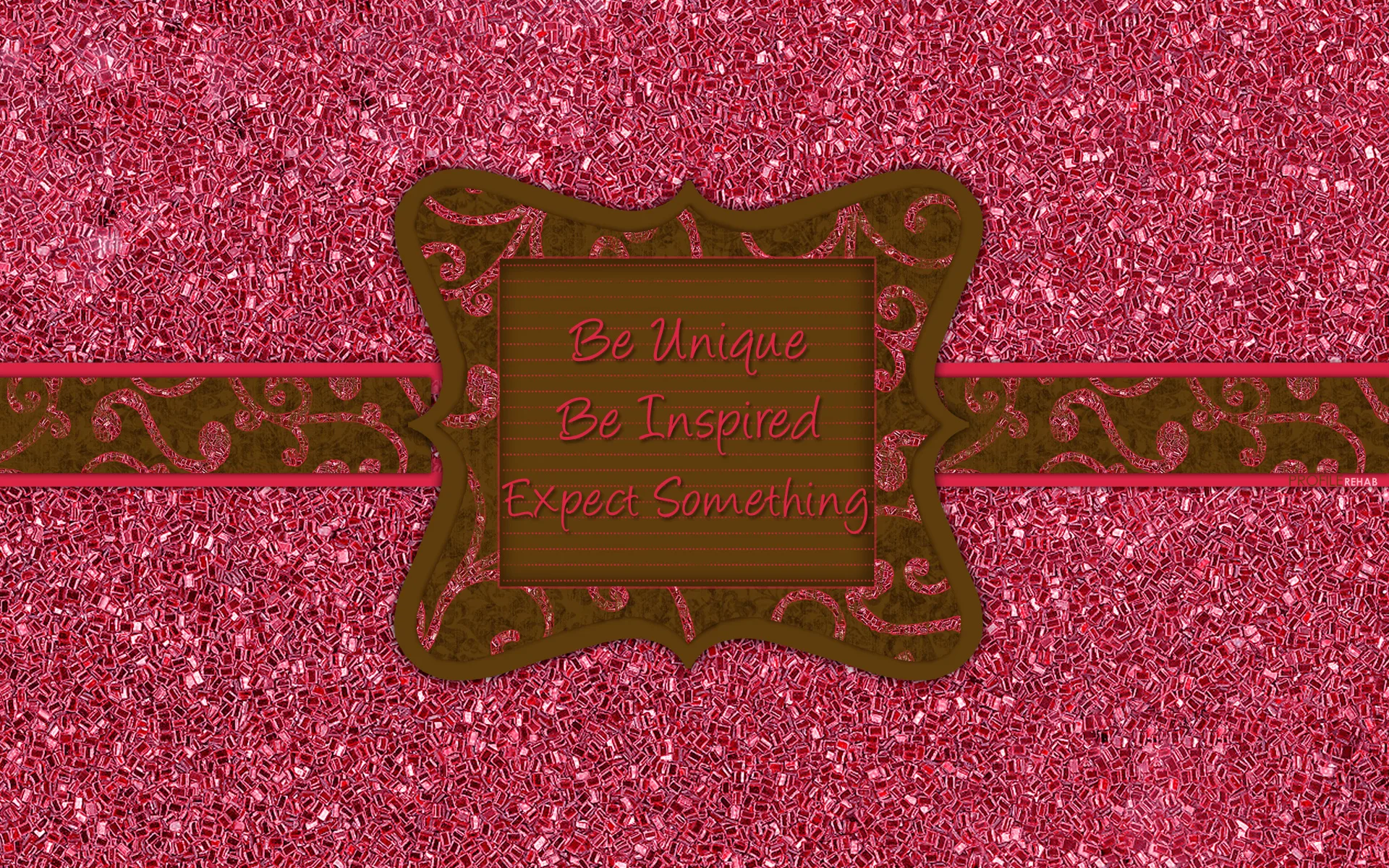 Brown & Pink Sparkly Quote Wallpaper -  Hot Pink & Brown Wallpaper Download