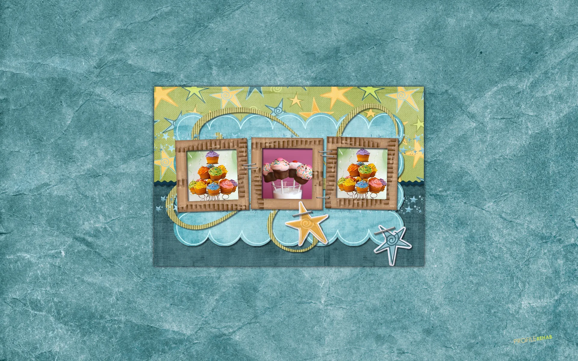 Cupcakes & Stars Wallpaper